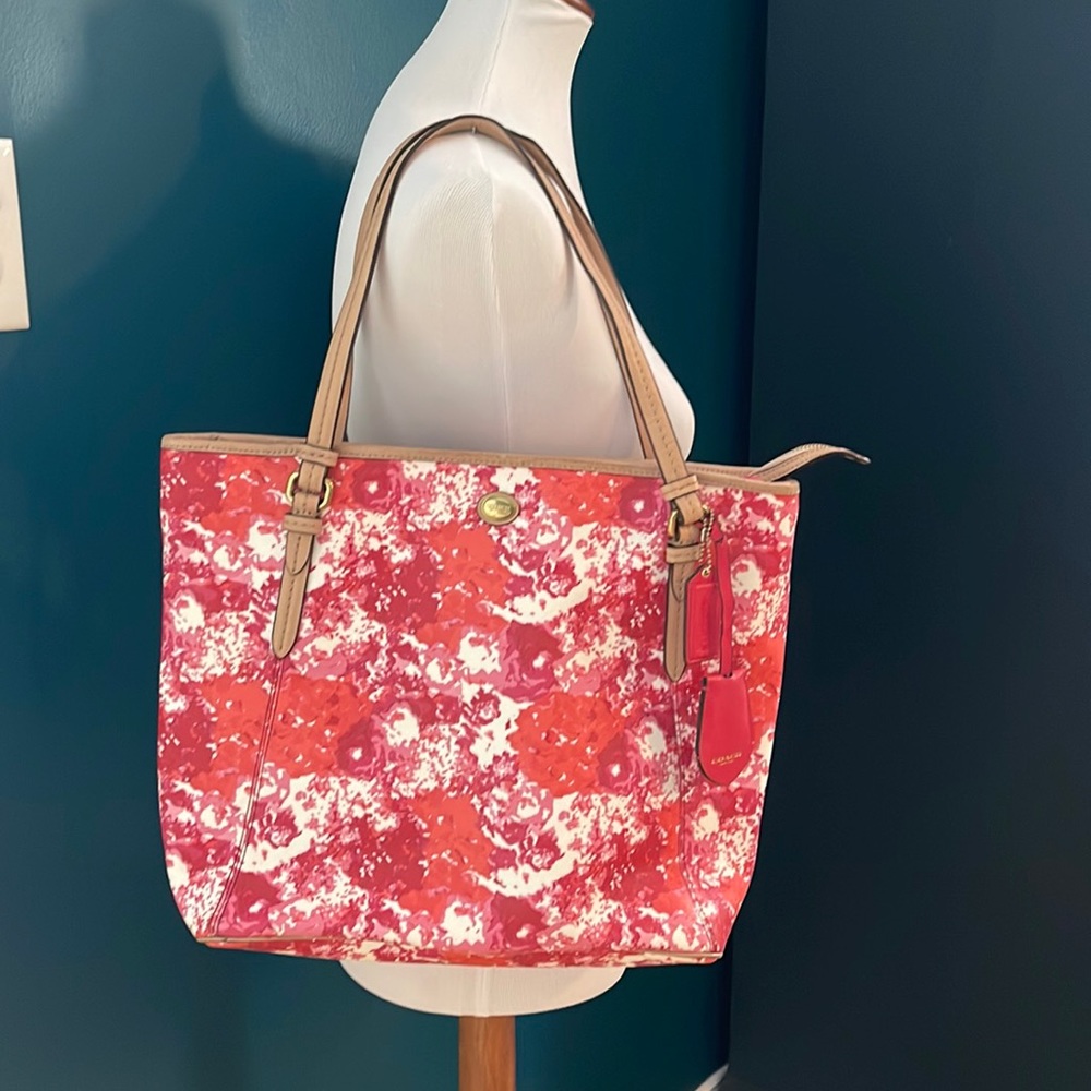 “Coach” Floral Shoulder Bag